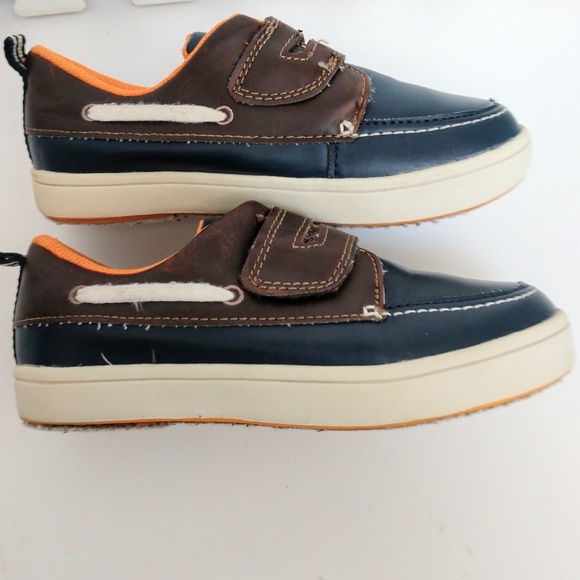 Blue Shoes & Brown Velcro Straps VGUC 12 - Picture 3 of 6